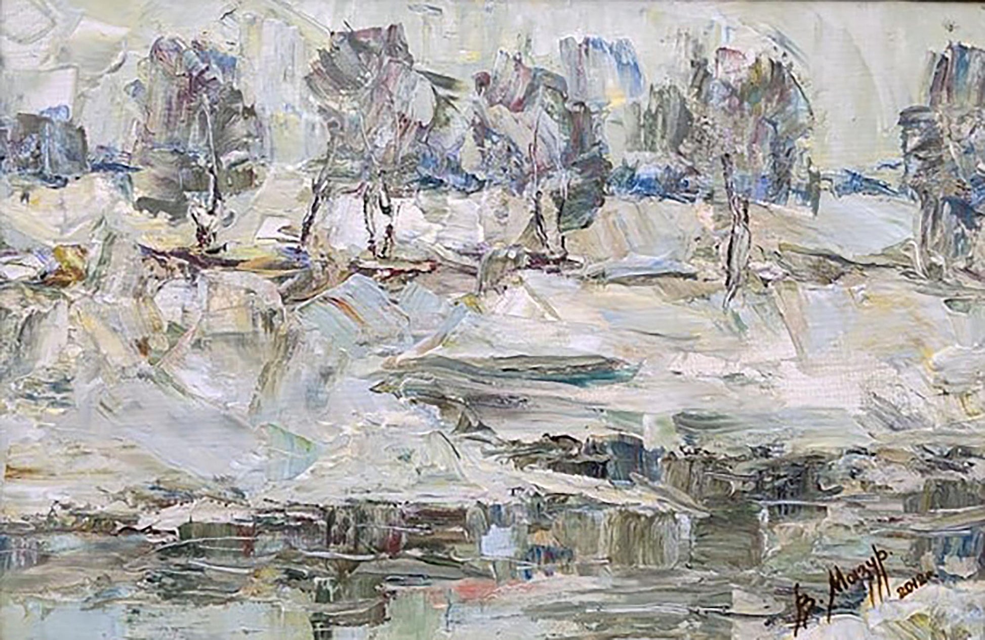 Oil painting Thaw Mazur Vladimir
