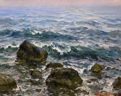Oil painting Surf Basov Yakov Aleksandrovich
