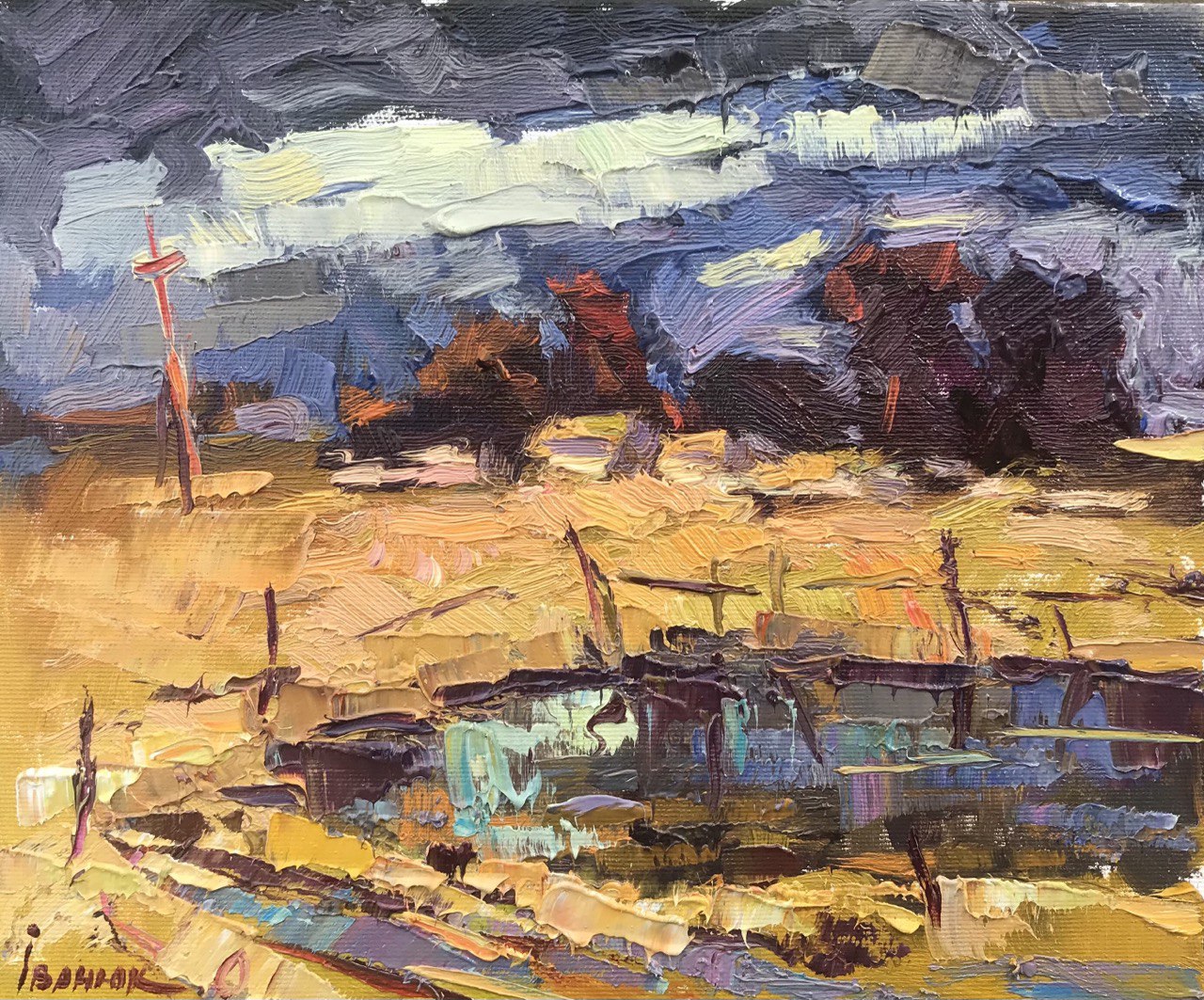 Oil painting Spring storms Ivanyuk Оksаnа