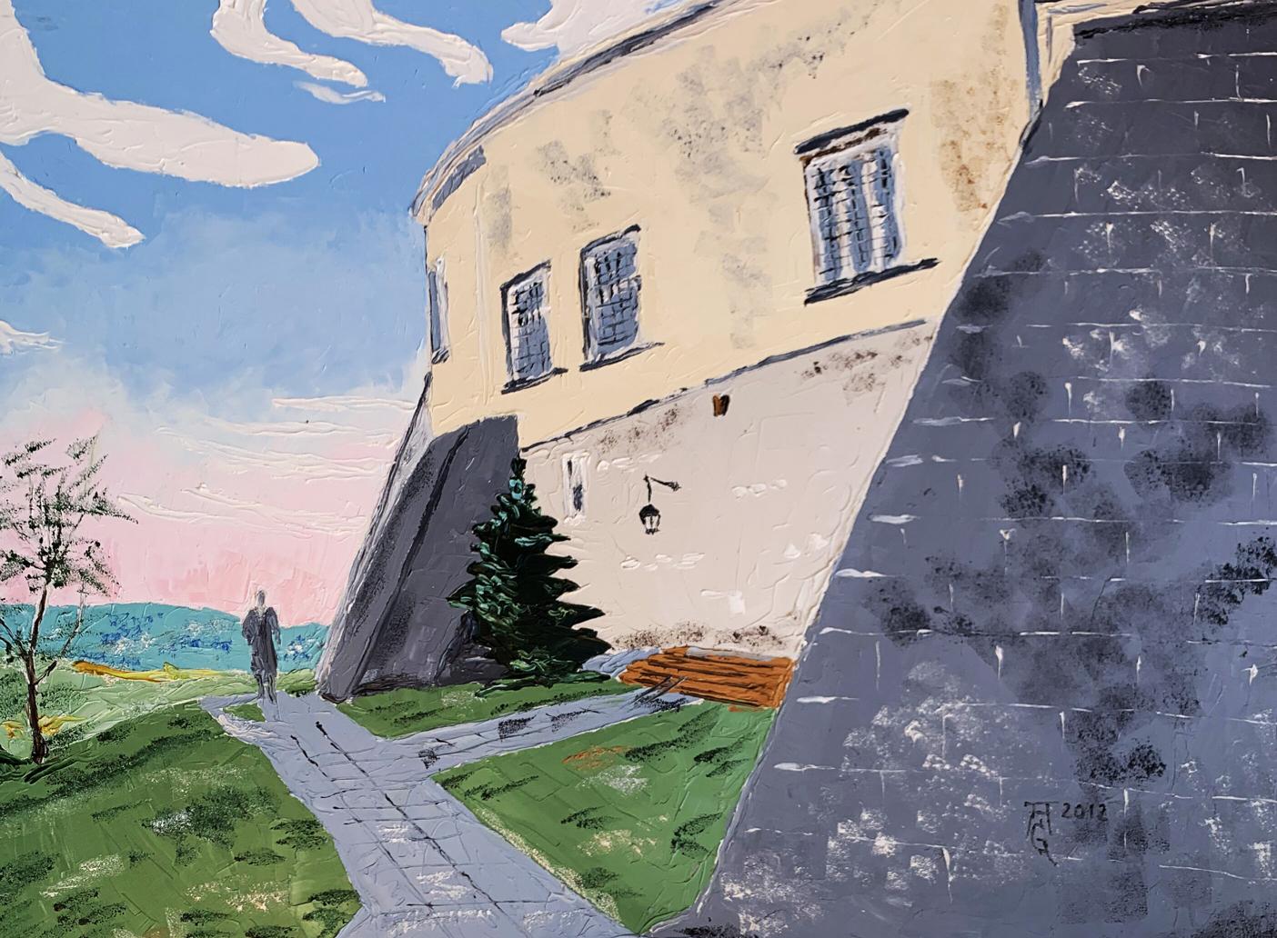 Oil painting Next to the penthouse Oleksandr Gukalov