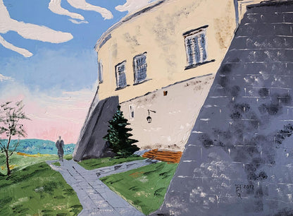 Oil painting Next to the penthouse Oleksandr Gukalov