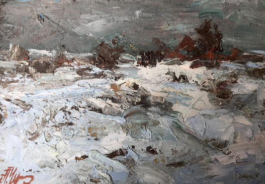 Oil painting Winter steppes Alexander Nikolaevich Cherednichenko