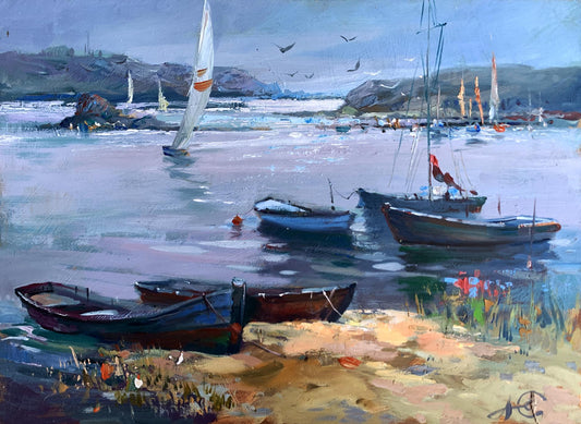 OIl painting Sailing club Yuriy Suprunchuk