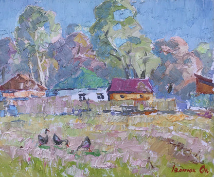 Oil painting To the pasture Ivanyuk Alex