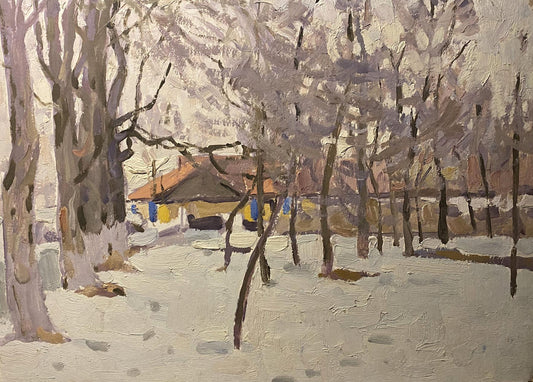 Oil painting Early winter Nikolai Bortnikov