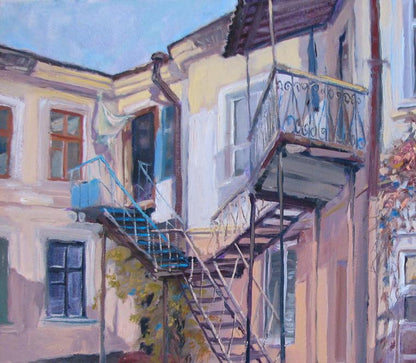 Oil painting Cityscape Osnach Olesia