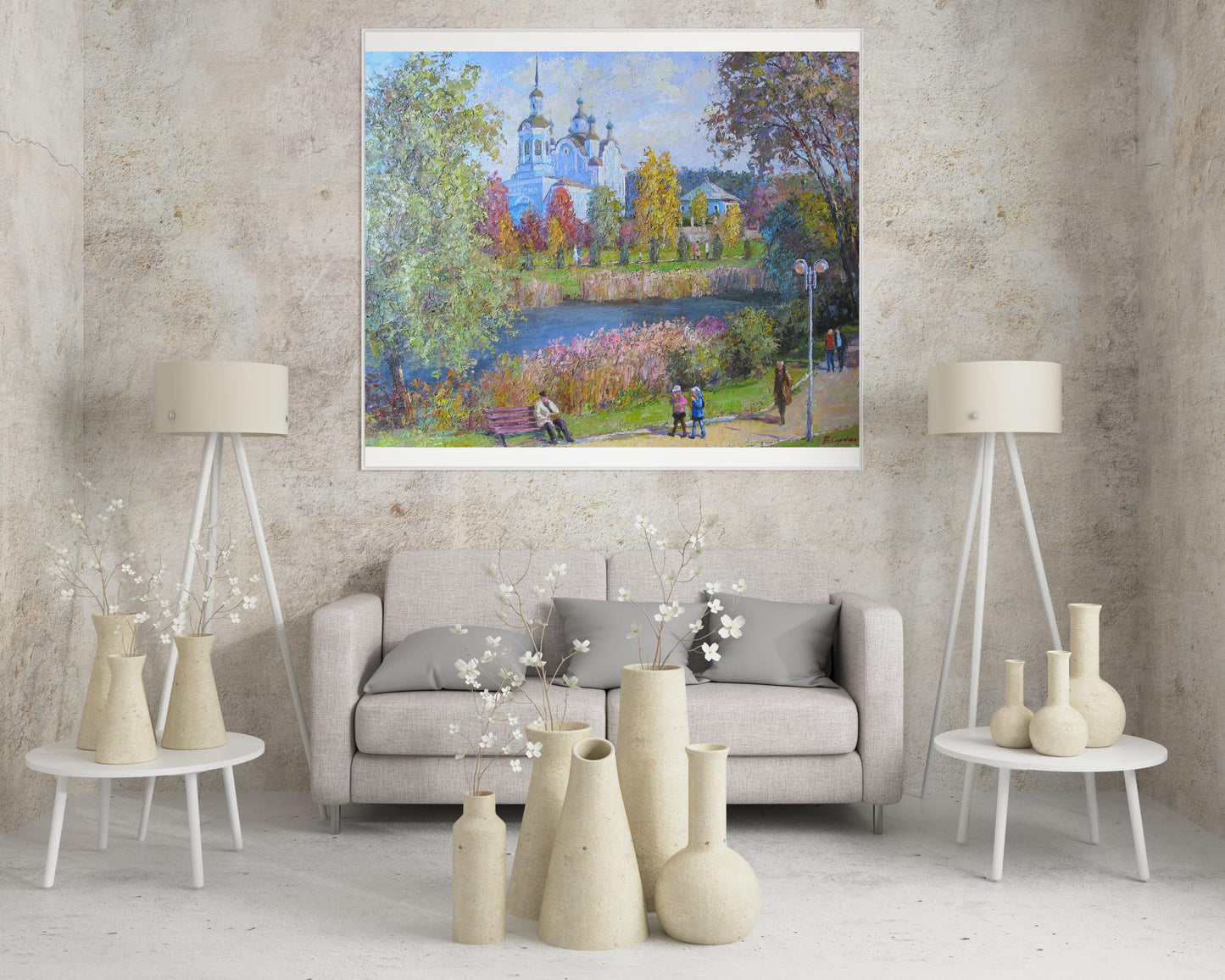 Oil painting Near the church Serdyuk Boris Petrovich №SERB 546