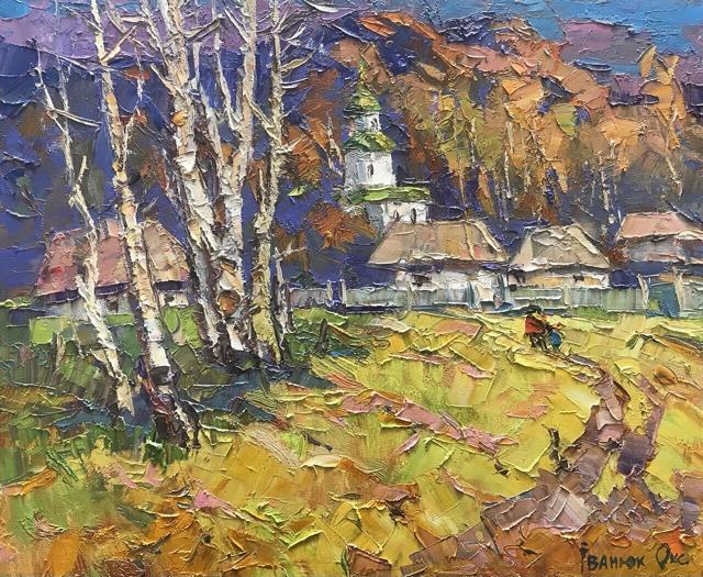 Oil painting the last bell Ivanyuk Оksаnа