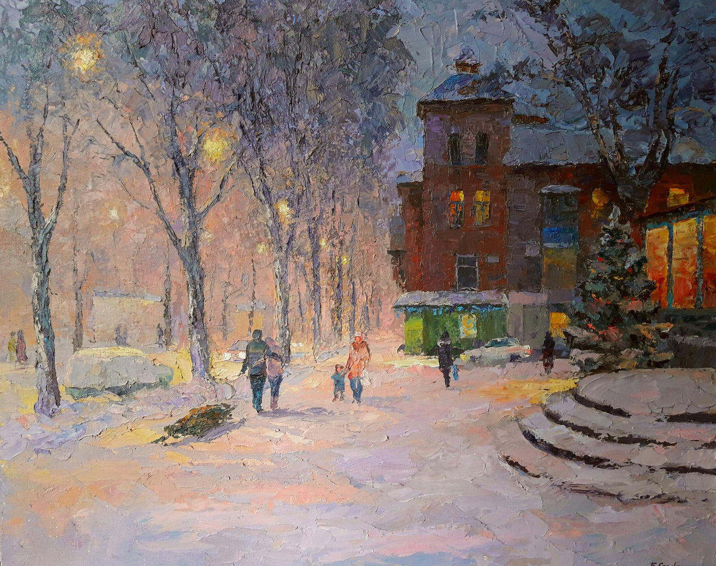 Oil painting On the eve of the New Year holidays Serdyuk Boris Petrovich