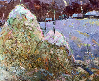 Oil painting Moonlit night Oksana Ivanyuk