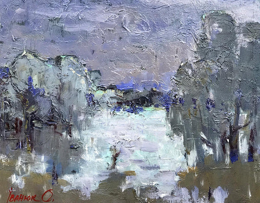 Oil painting Nightfall Ivanyuk Alex