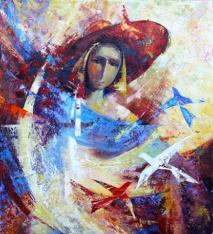 Ivan Kirilenko painted "Miss" in oil