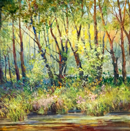 Oil painting Blooming forest Anatolii Duhnevich