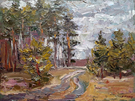 Oil painting Gloomy day of Zholdaka Serdyuk Boris Petrovich