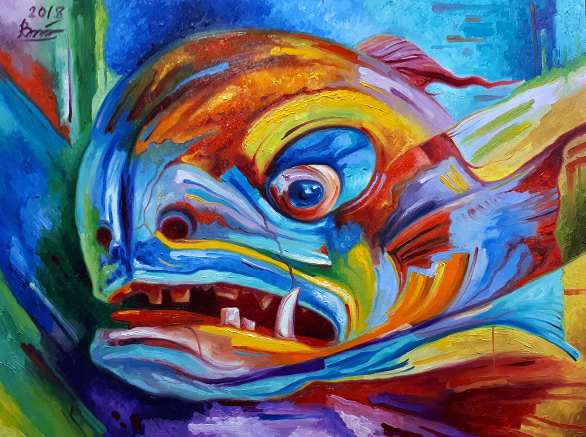 Oil painting Rainbow Sergey Voichenko