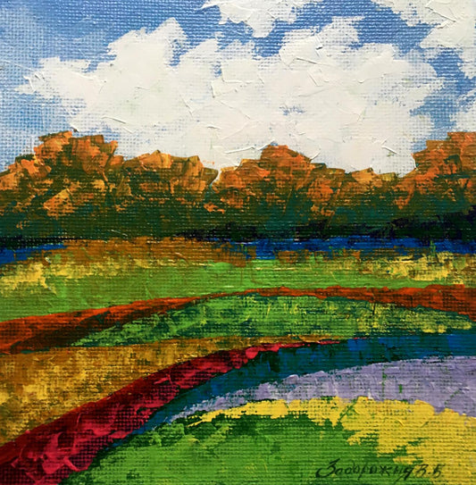 Oil painting Autumn morning V. Zadorozhnya