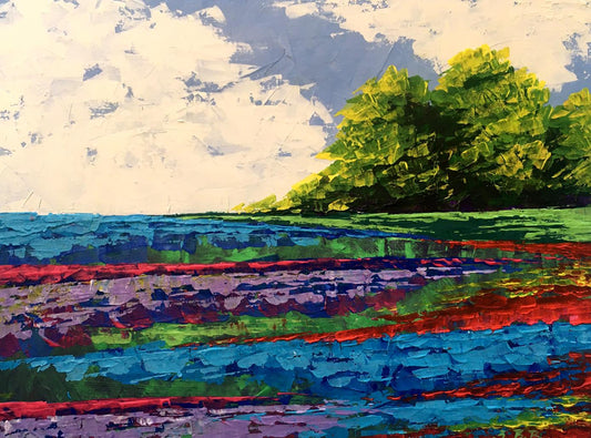 Oil painting Twilight Forestscape V. Zadorozhnya
