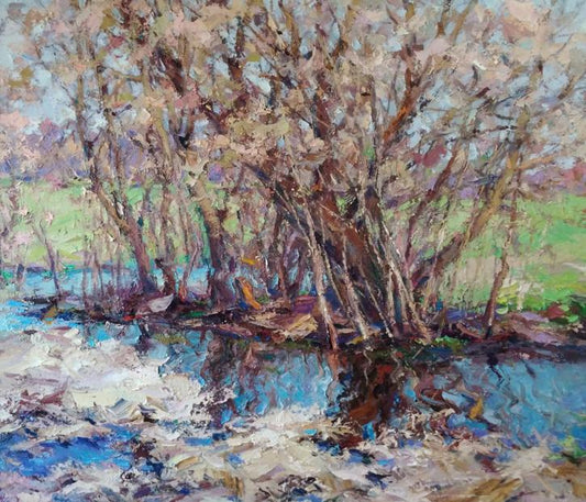 Oil painting Warm spring day Alexander Nikolaevich Cherednichenko
