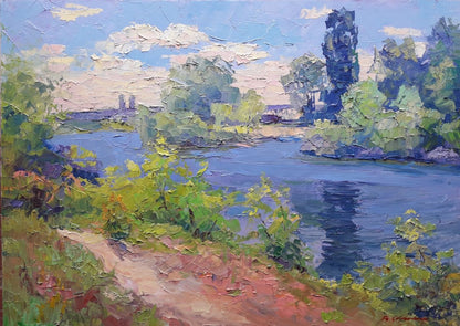 oil painting Dniprovska inflow Serdyuk Boris Petrovich