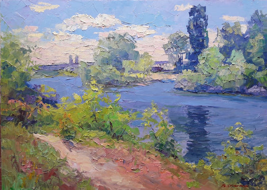oil painting Dniprovska inflow Serdyuk Boris Petrovich
