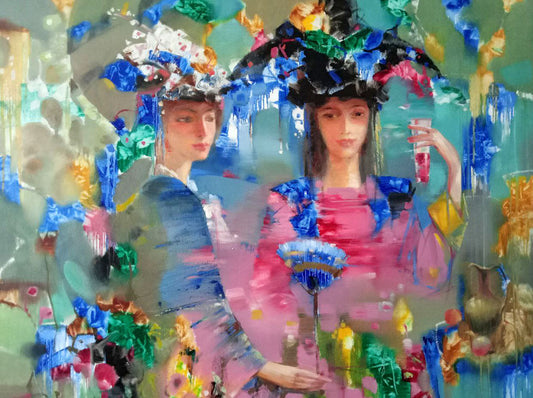 Abstract oil painting Carnival Anatoly Borisovich Tarabanov