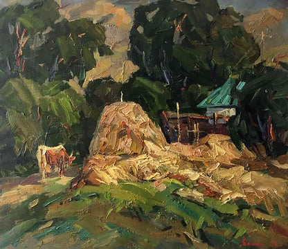 Oil painting The sun goes down Ivanyuk Alex