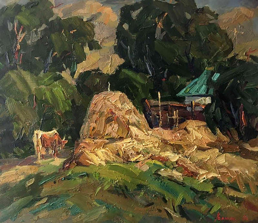 Oil painting The sun goes down Ivanyuk Alex