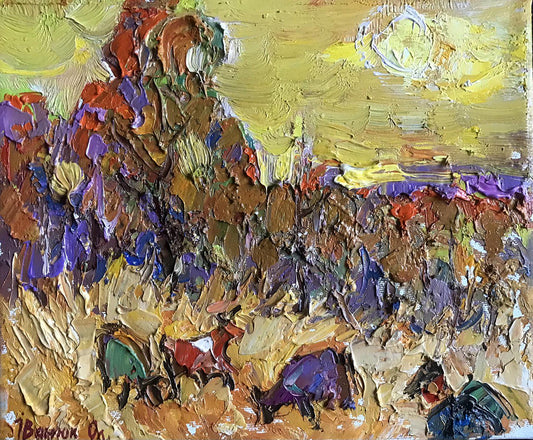 Oil painting Golden evening Ivanyuk Alex