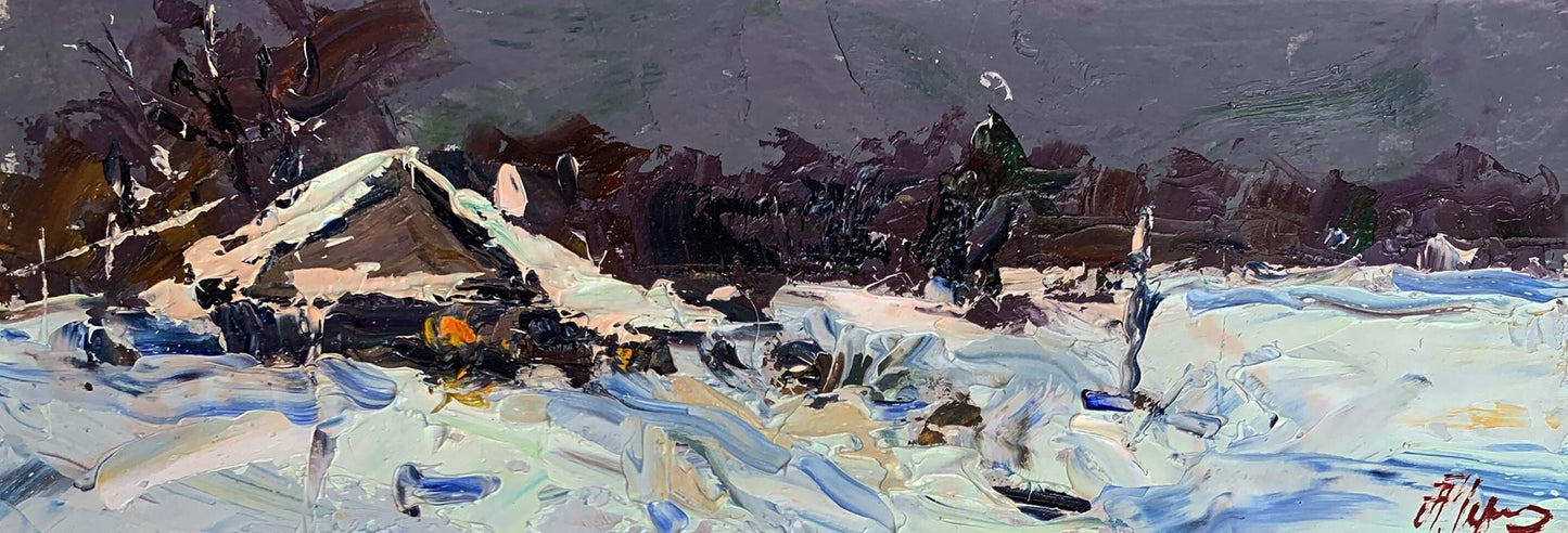 Oil painting Lonely house Oleksiyander Cherednichenko