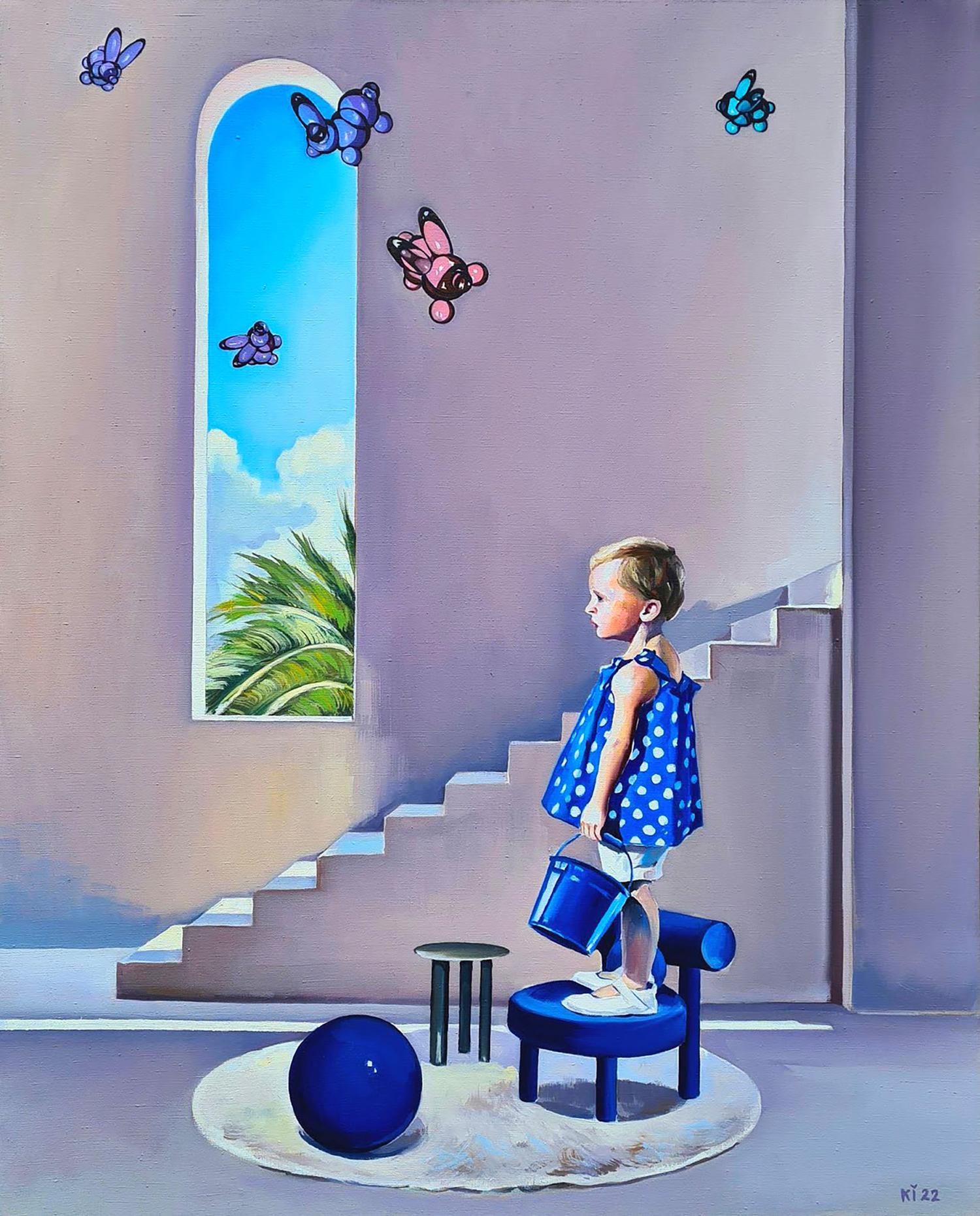 Oil painting I want to go home Igor Konovalov