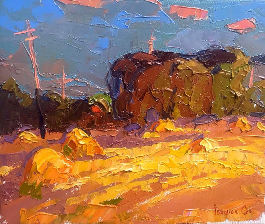 Oil painting Autumn evening Ivanyuk Alex