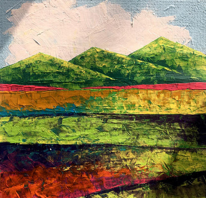Oil painting In the summer mountains Zadorozhnya V. V.