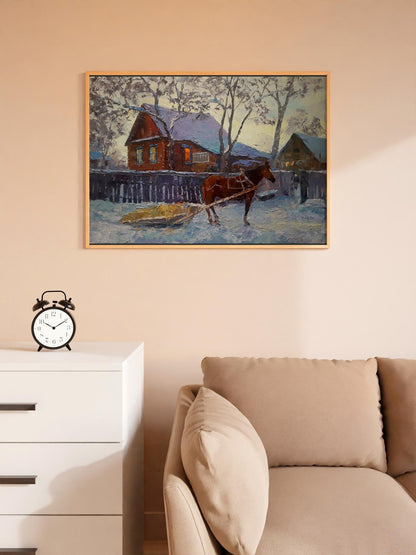 Oil painting The village of Gremyach Serdyuk Boris Petrovich