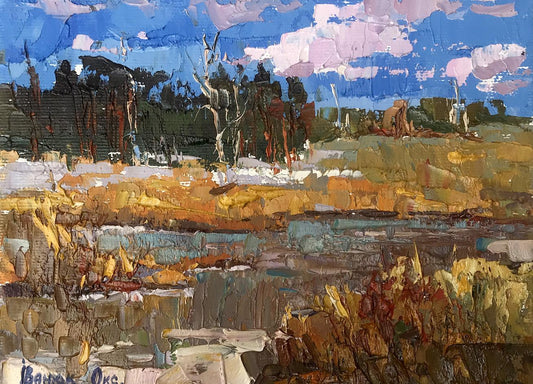 Oil painting Spring is coming soon Oksana Ivanyuk