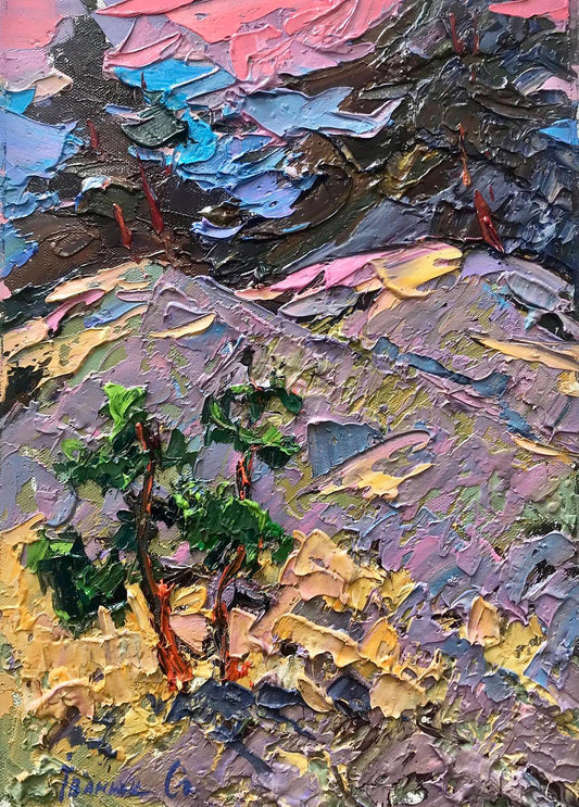 Oil painting Evening in the Carpathians Ivanyuk Alex