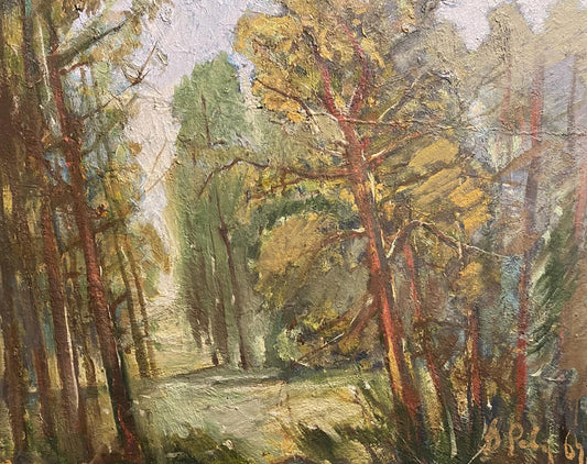Oil painting Summer forest Unknown artist