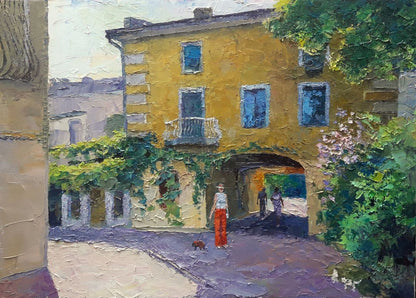 Oil painting Odessa courtyard Serdyuk Boris Petrovich