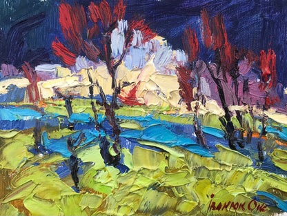 Oil painting On the other bank Ivanyuk Оksаnа