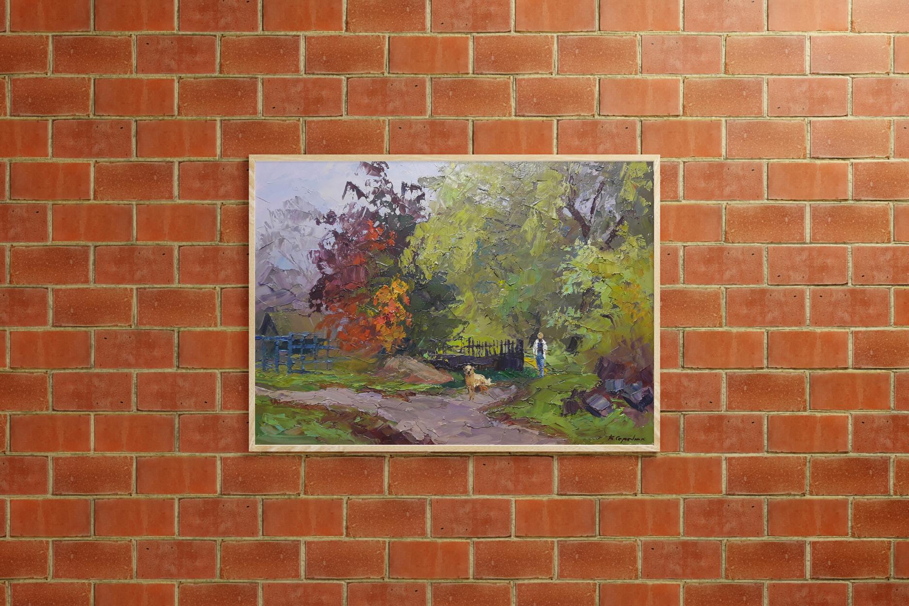 Boris Petrovich Serdyuk's oil painting "Walk"