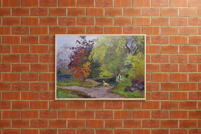 Boris Petrovich Serdyuk's oil painting "Walk"