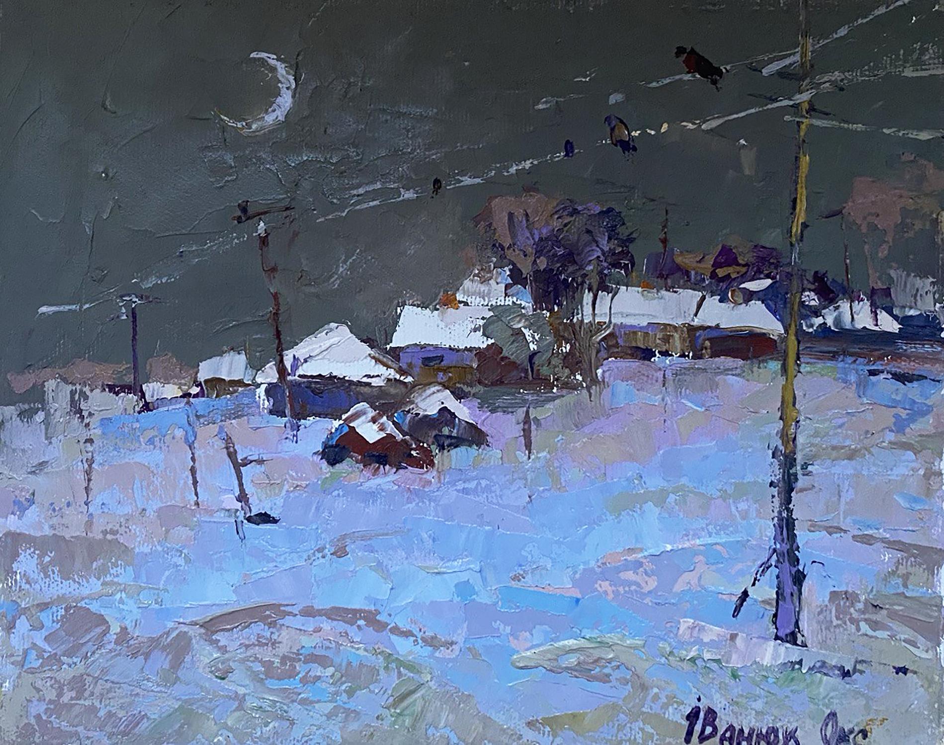 Oil painting Winter Landscape 