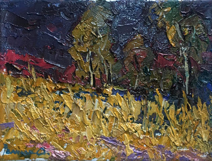 Oil painting Night autumn Ivanyuk Alex