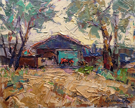 Oil painting In the shade of the trees Ivanyuk Alex
