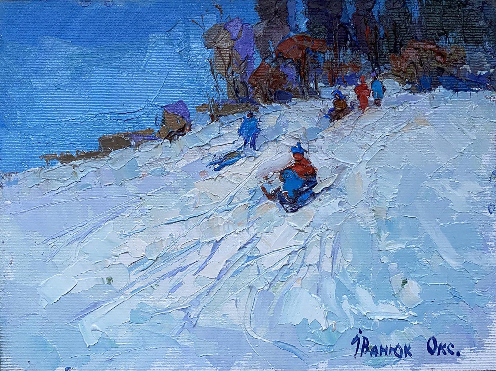 Oil painting On the edge of the forest Oksana Ivanyuk