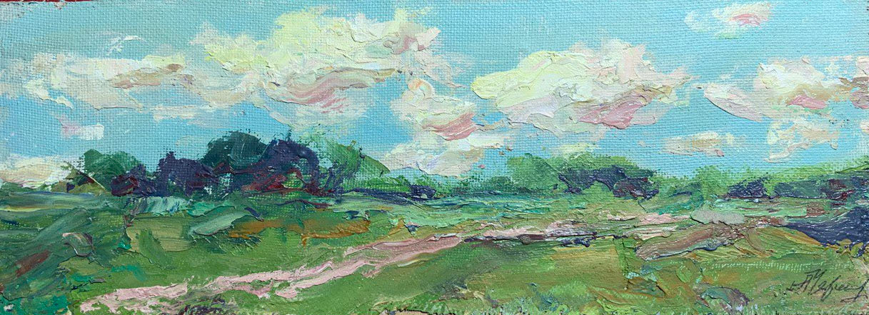 Oil painting Summer windy day Alexander Cherednichenko