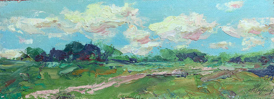 Oil painting Summer windy day Alexander Cherednichenko