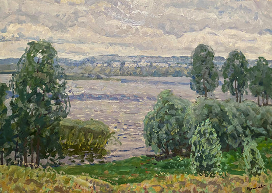 Oil painting Dnieper Bay Georgy Kolosovsky