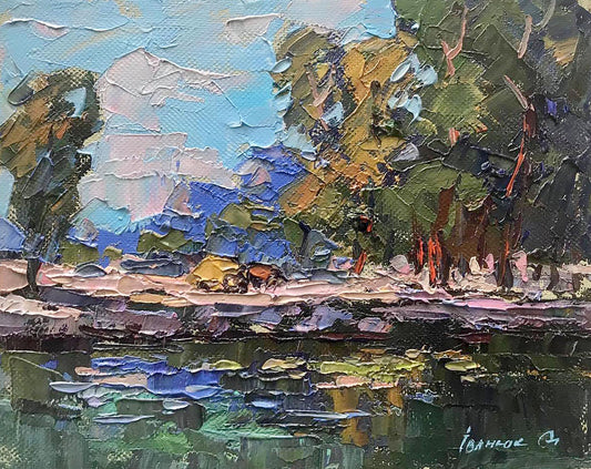Oil painting Above the pond Ivanyuk Alex