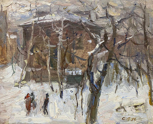 Oil painting Winter Petrashevsky Stanislav Vasilievich