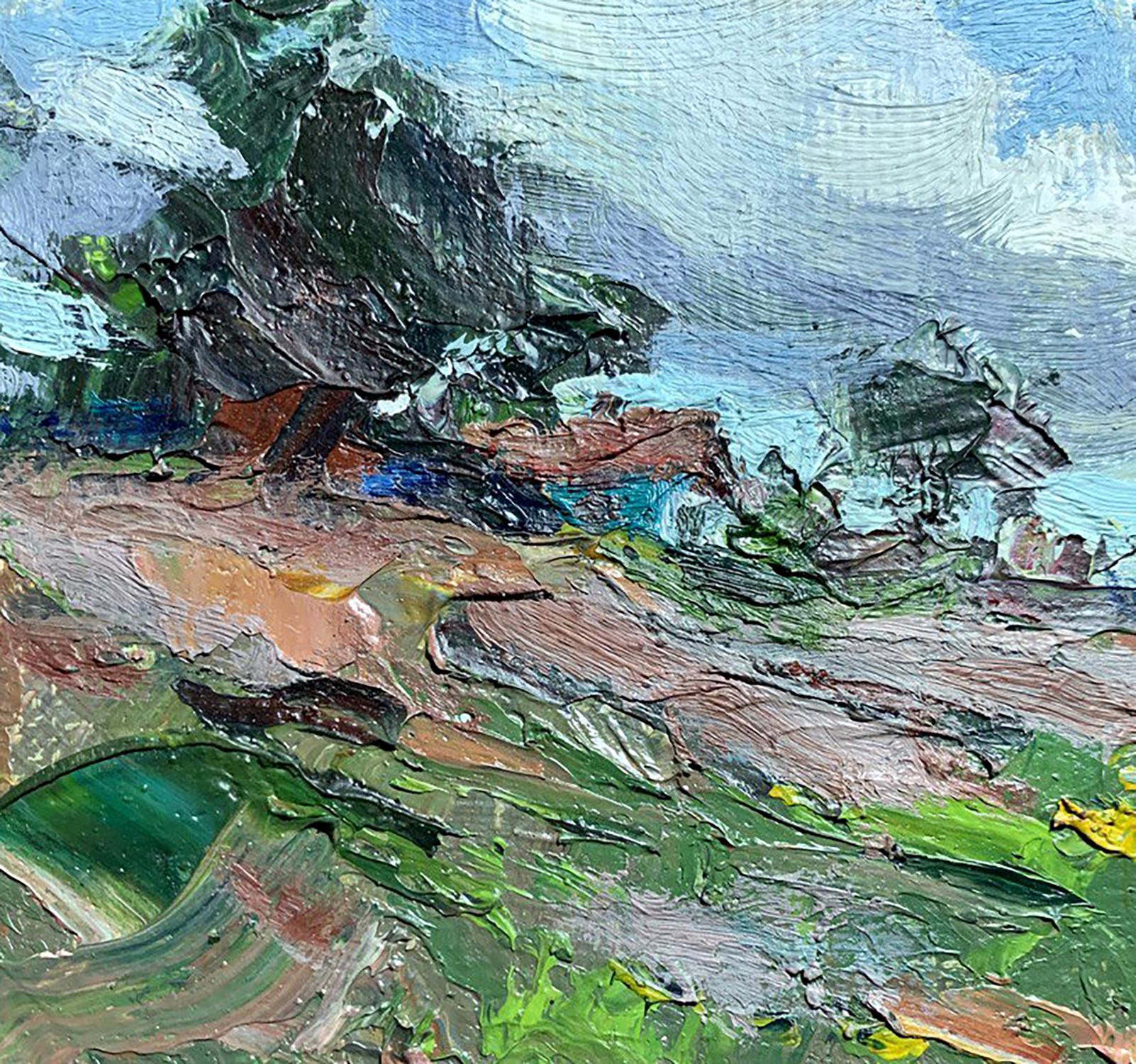 Oil painting The house on the hill Alexander Nikolaevich Cherednichenko